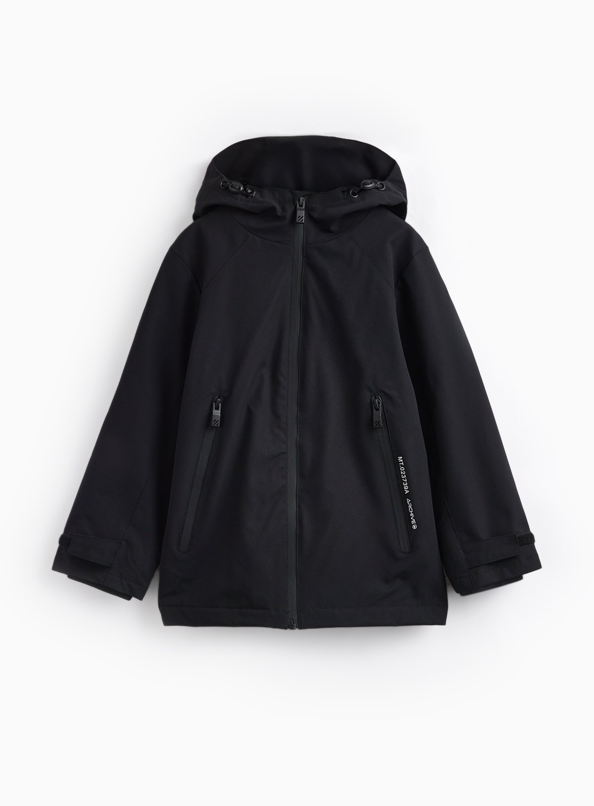 Black Hooded Fleece Lined Mac 3-4 Years - Image 4 thumbnail