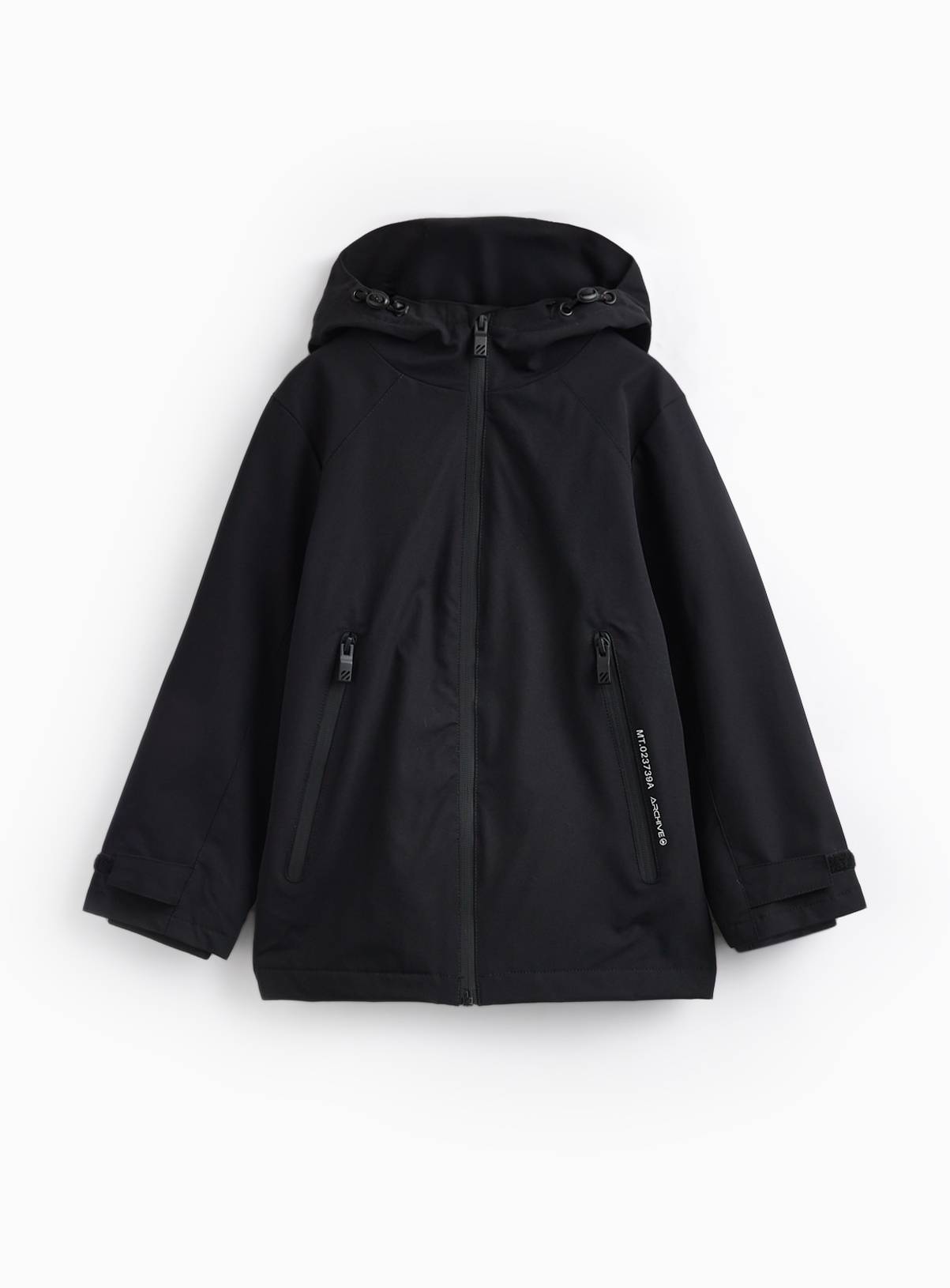 Black Hooded Fleece Lined Mac 3-4 Years - Image 4
