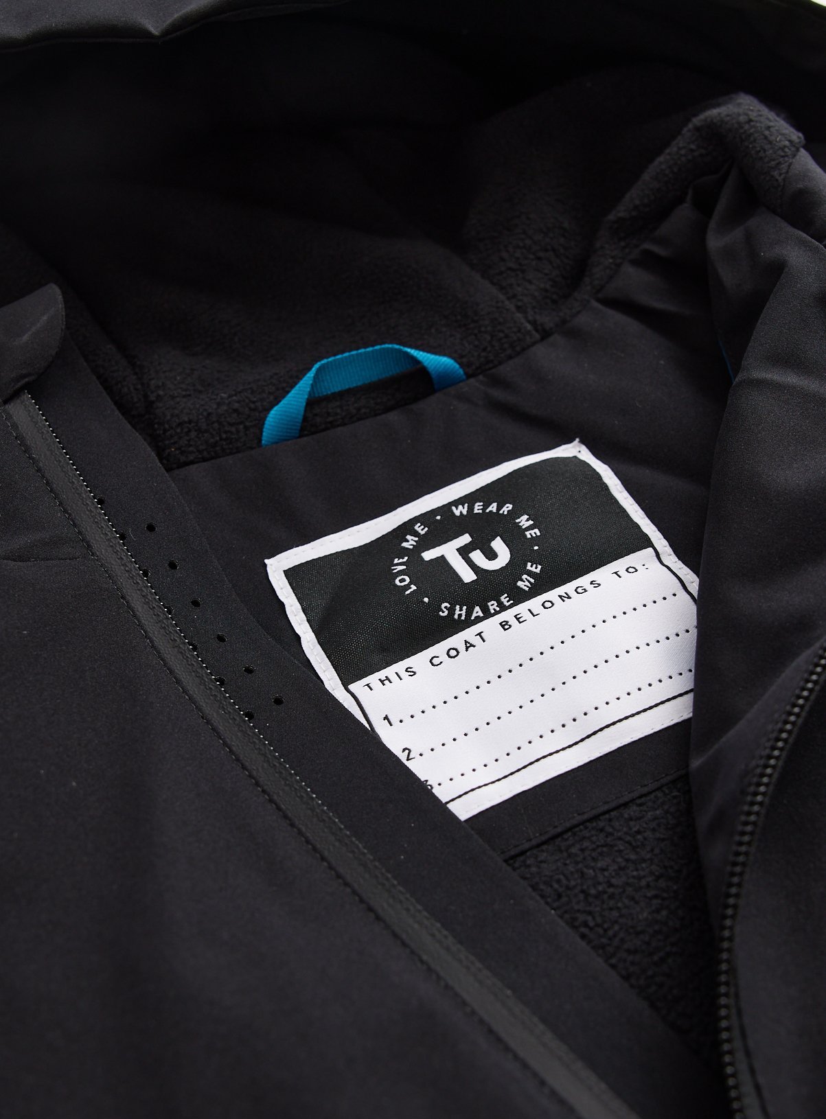 Black Hooded Fleece Lined Mac 3-4 Years - Image 6 thumbnail