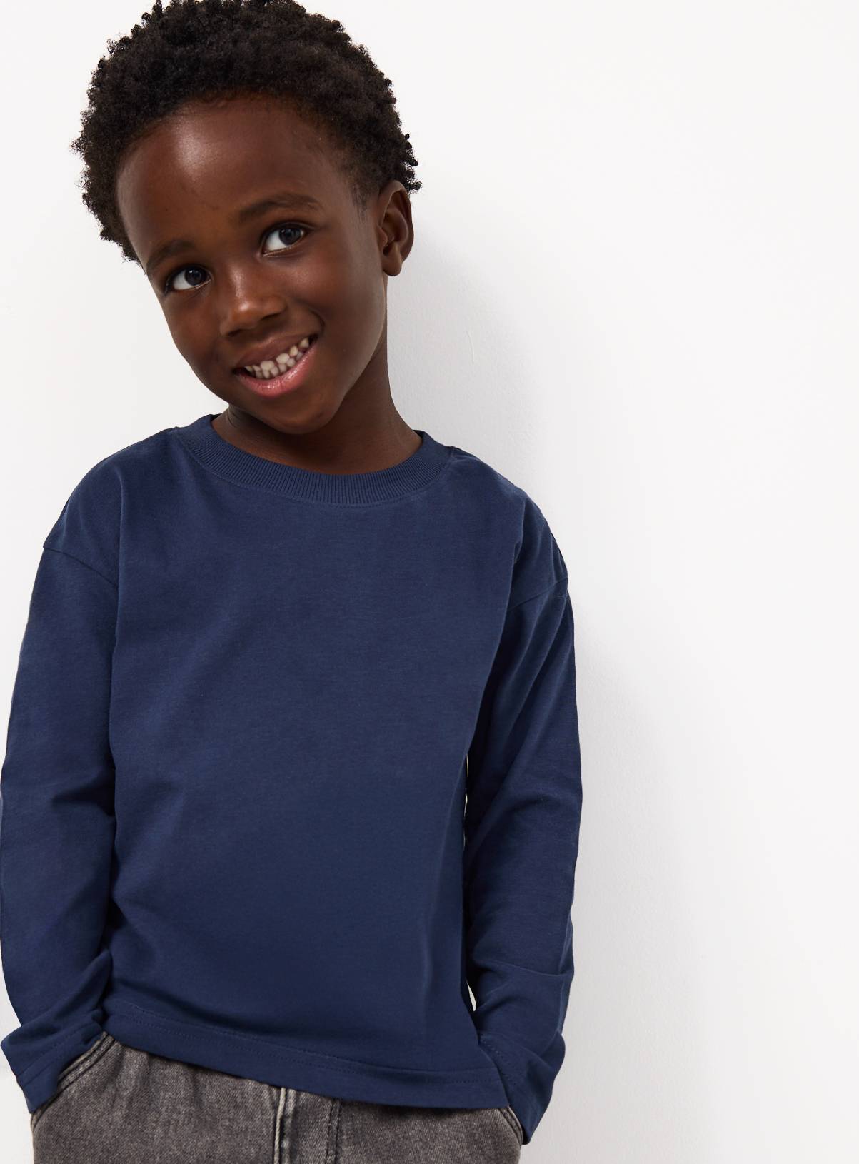 Assorted Colours Long Sleeve T-Shirts 5 Pack 7-8 years - Image 2