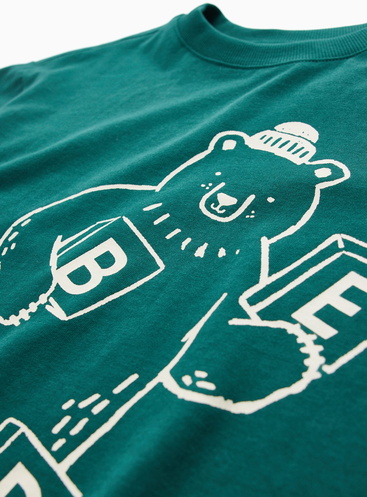 Green Scrabble Bear Graphic T-Shirt 7-8 years - Image 2 thumbnail