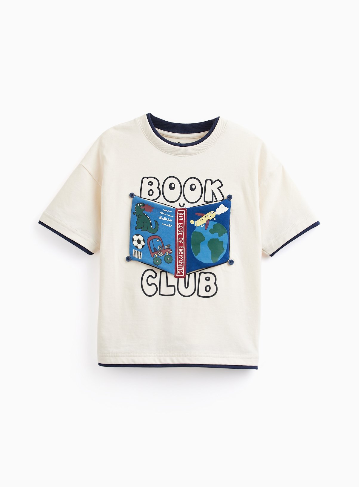 Cream 90s Book Club T-Shirt 7-8 years - Image 2 thumbnail