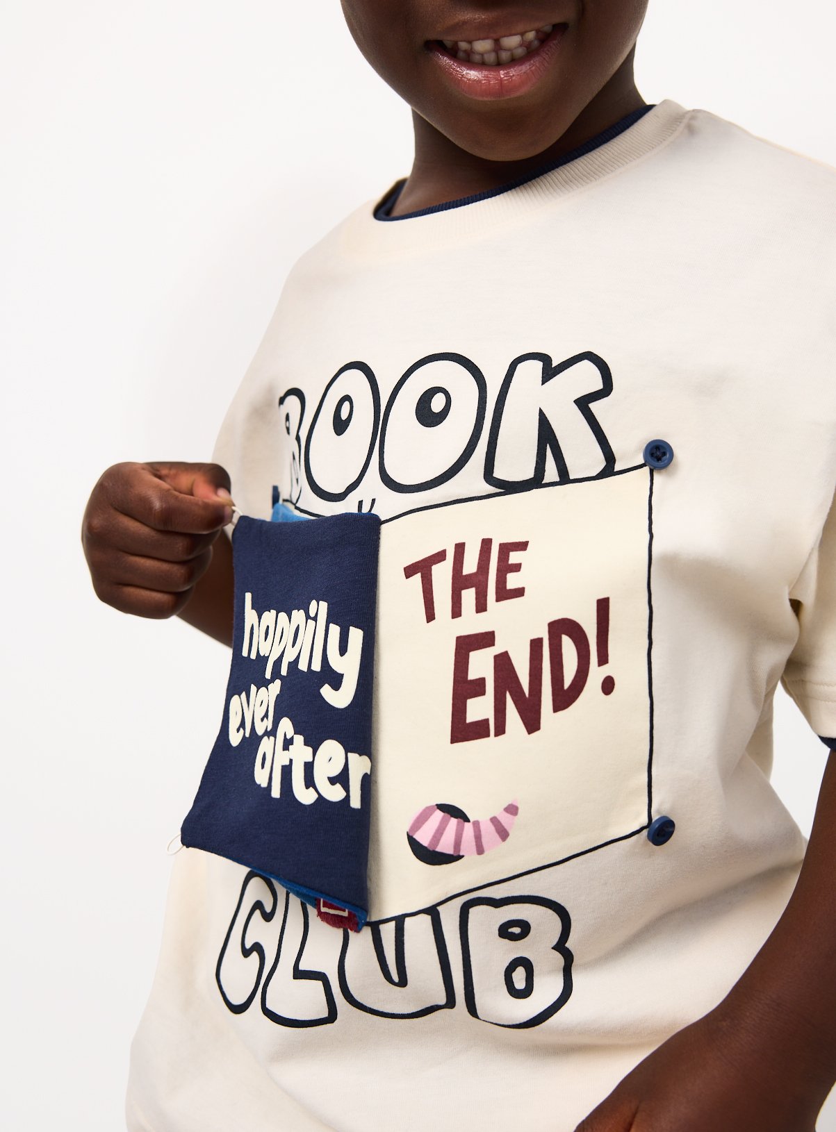 Cream 90s Book Club T-Shirt 7-8 years - Image 5 thumbnail
