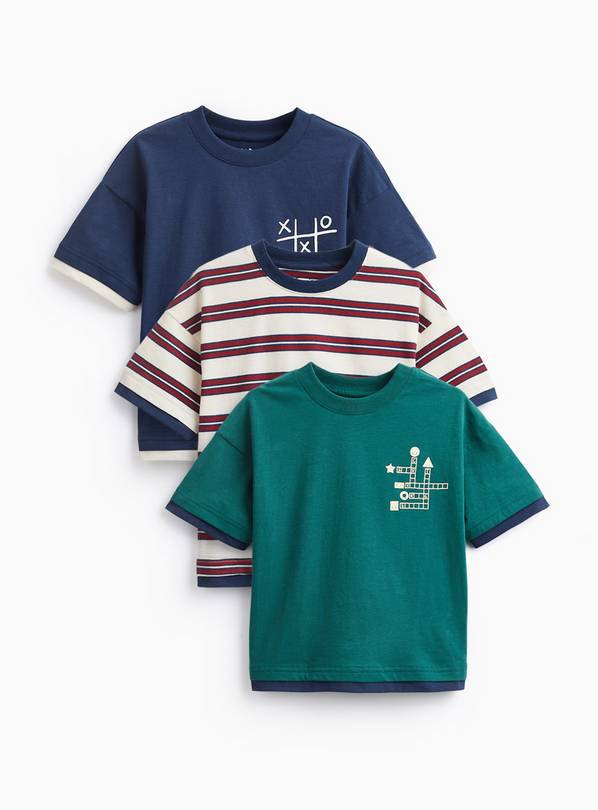 Dual Layer T-Shirts 3 Pack  4-5 years