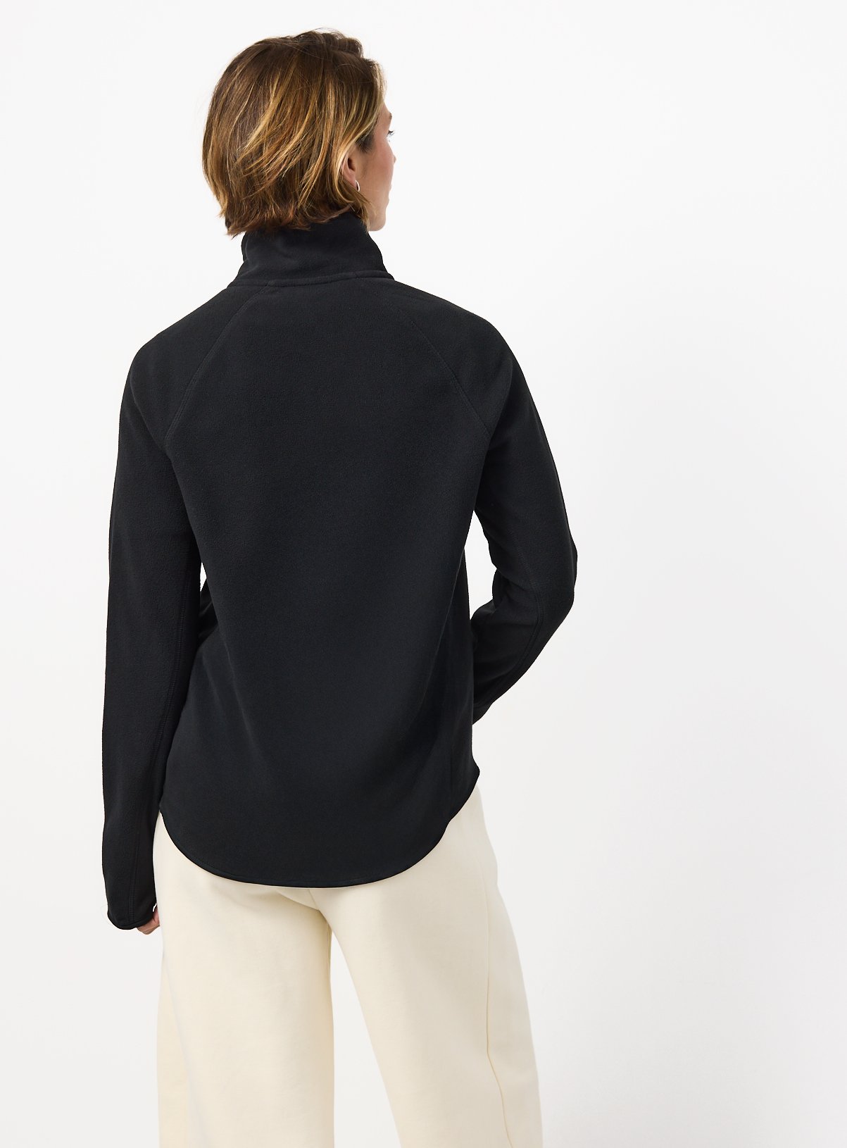 Black Micro Fleece Zip Through L - Image 4 thumbnail