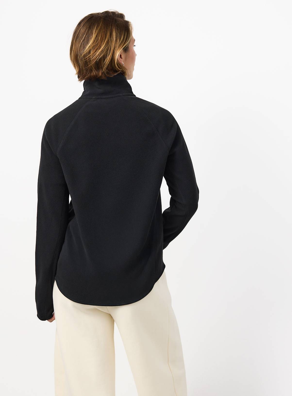 Black Micro Fleece Zip Through L - Image 4
