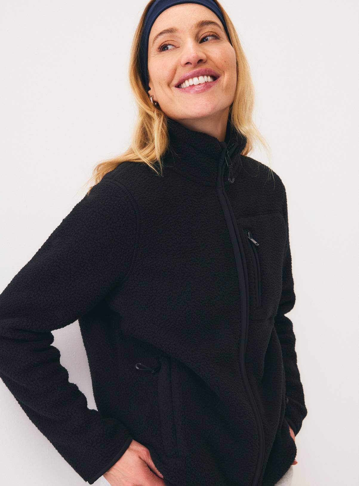 Black Teddy Full Zip Through Fleece XS - Image 1