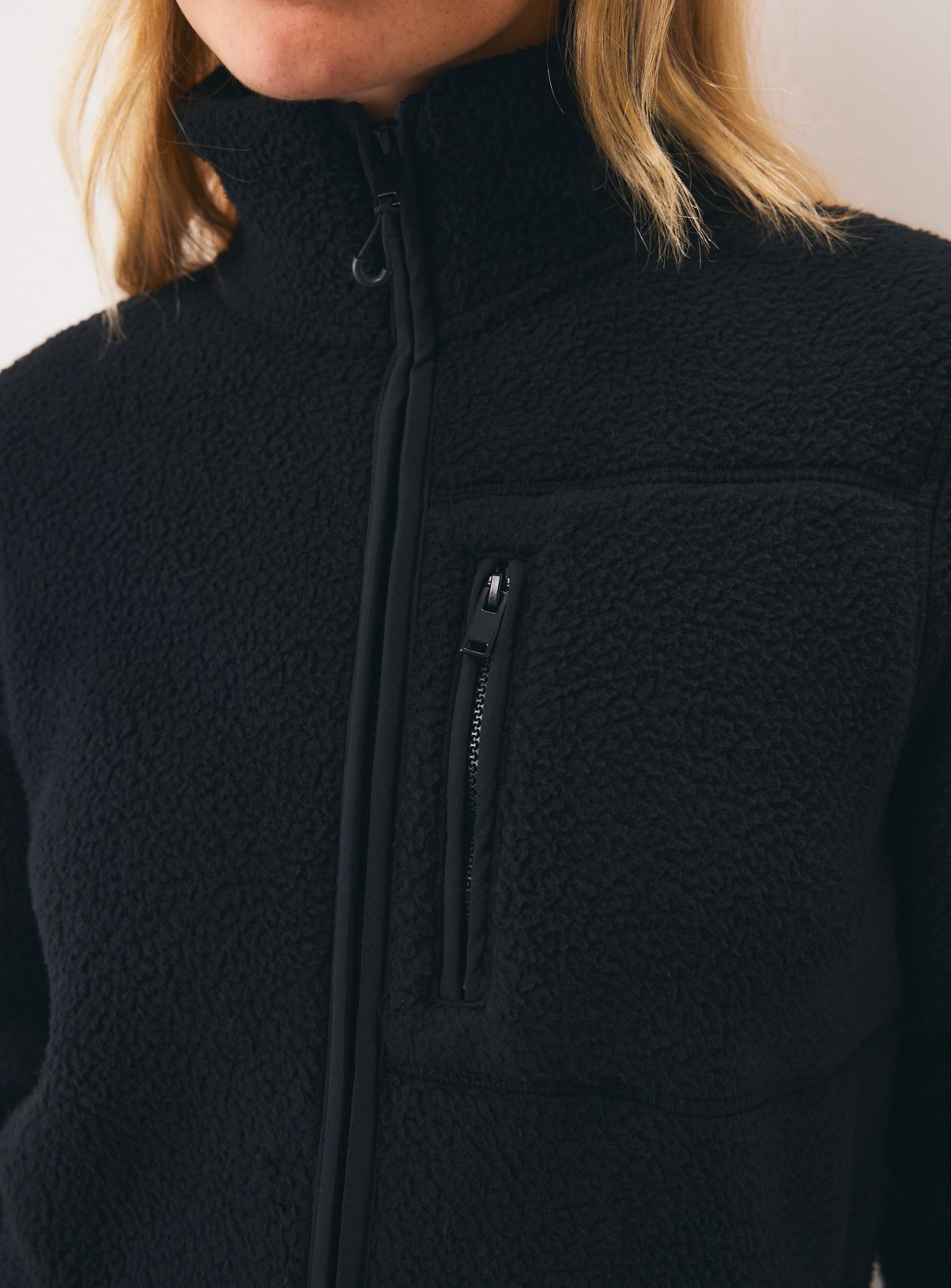 Black Teddy Full Zip Through Fleece XS - Image 3 thumbnail
