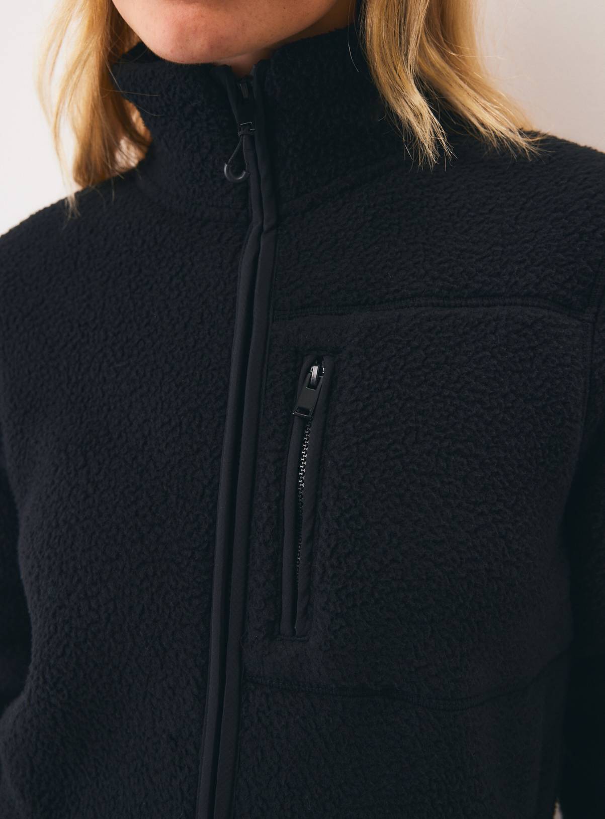 Black Teddy Full Zip Through Fleece XS - Image 3