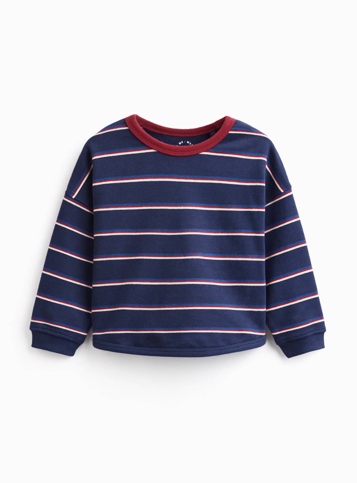 Stripe Long Sleeve Curved Hem Top 2-3 years - Image 1