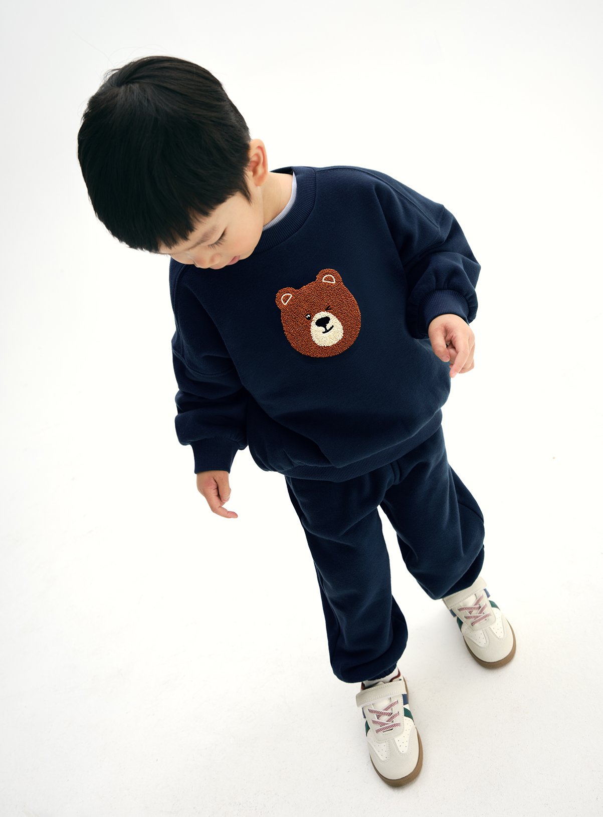 Navy Bear Graphic Sweat Set 7-8 years - Image 1 thumbnail