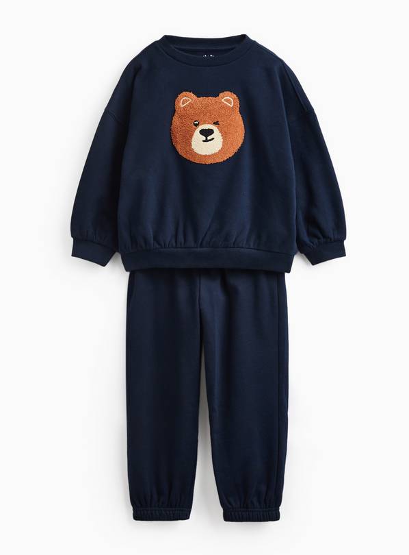 Navy Bear Graphic Sweat Set 3-4 Years