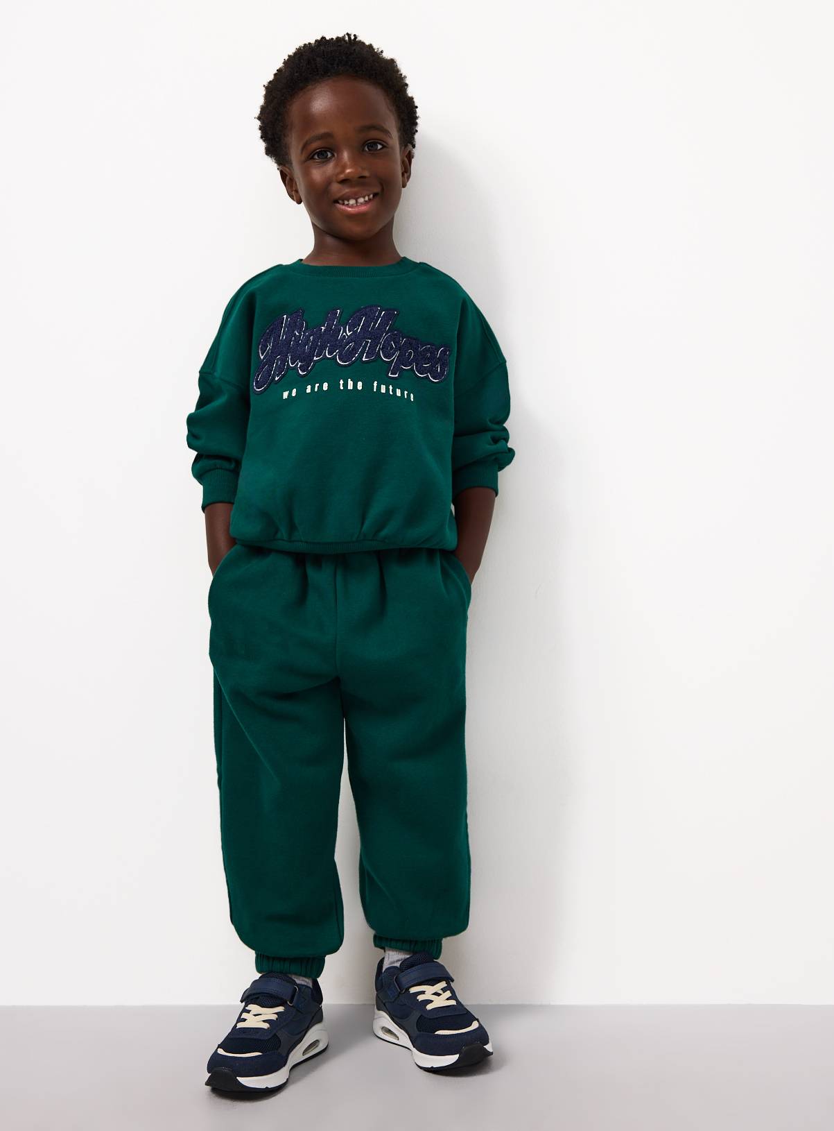 Green 90s Crew Neck Sweat Set 4-5 years - Image 1