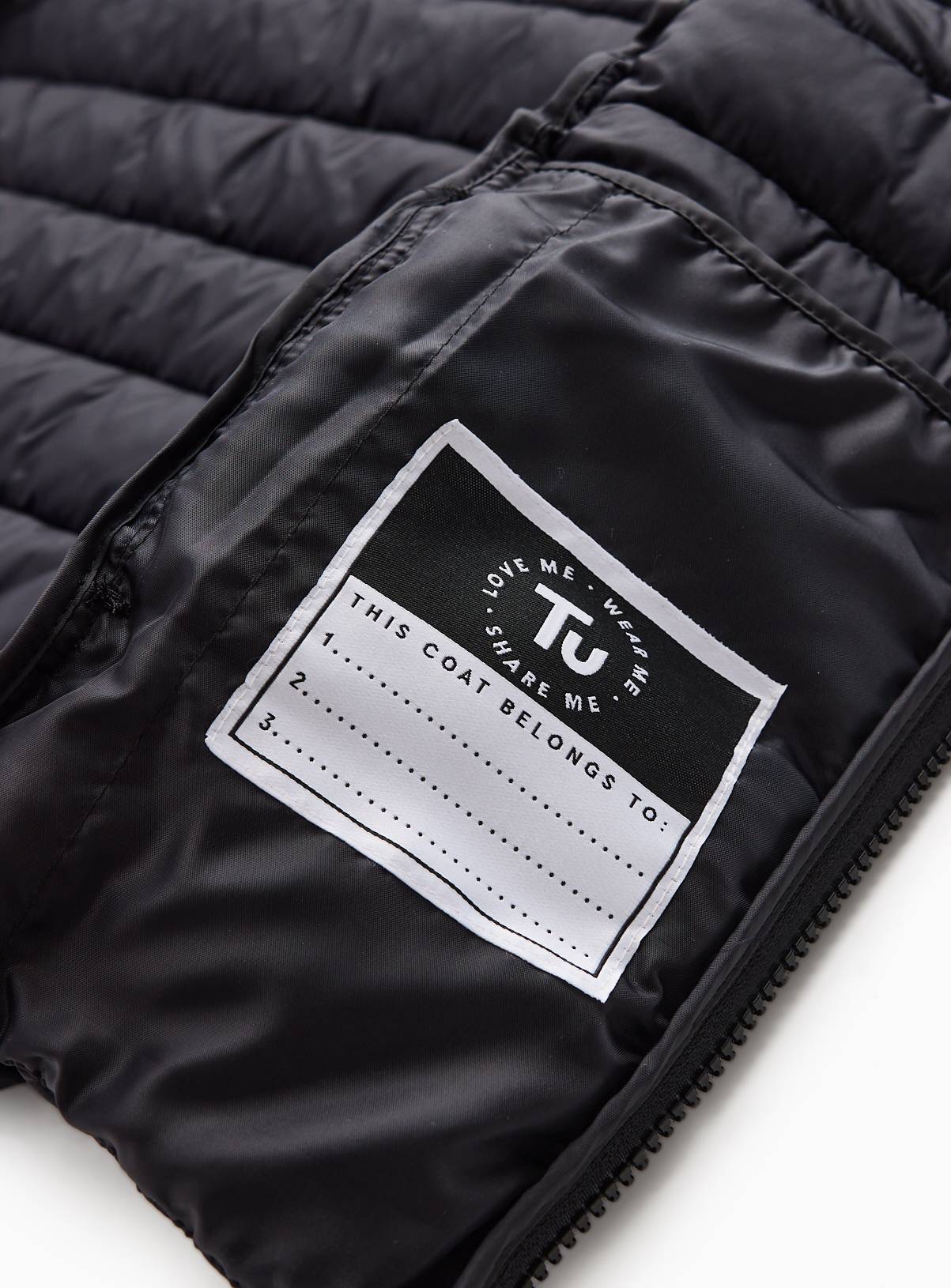 Black Hooded Puffer Gilet 7-8 years - Image 4