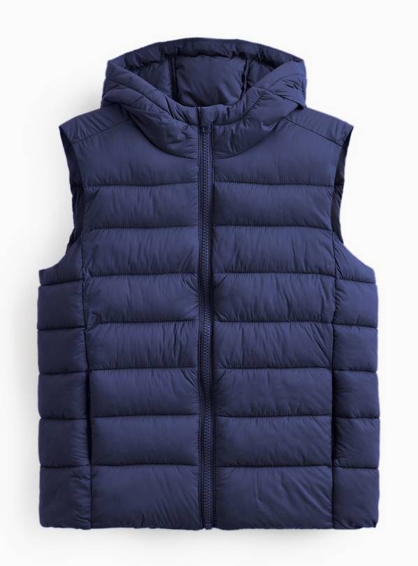 Navy Hooded Puffer Gilet 9-10 years