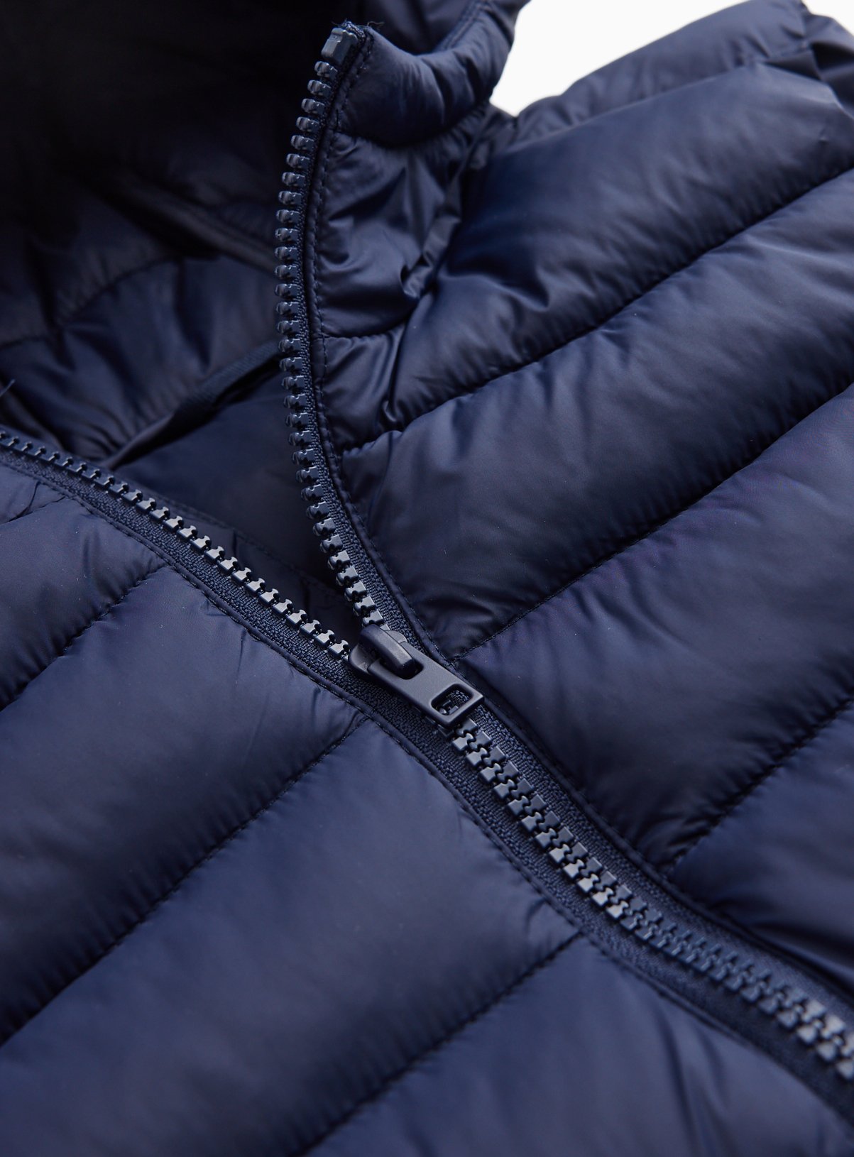 Navy Hooded Puffer Gilet 9-10 years - Image 2 thumbnail