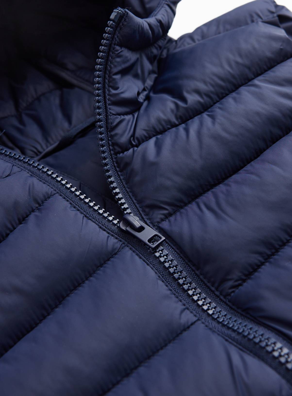 Navy Hooded Puffer Gilet 9-10 years - Image 2