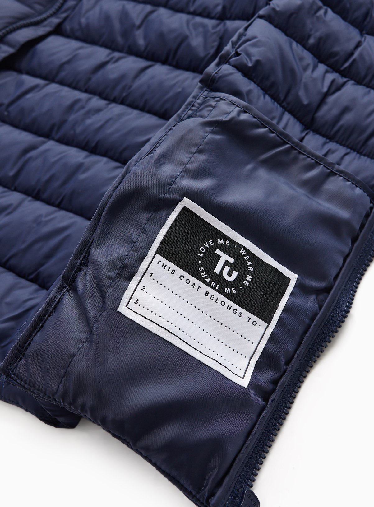 Navy Hooded Puffer Gilet 9-10 years - Image 4 thumbnail