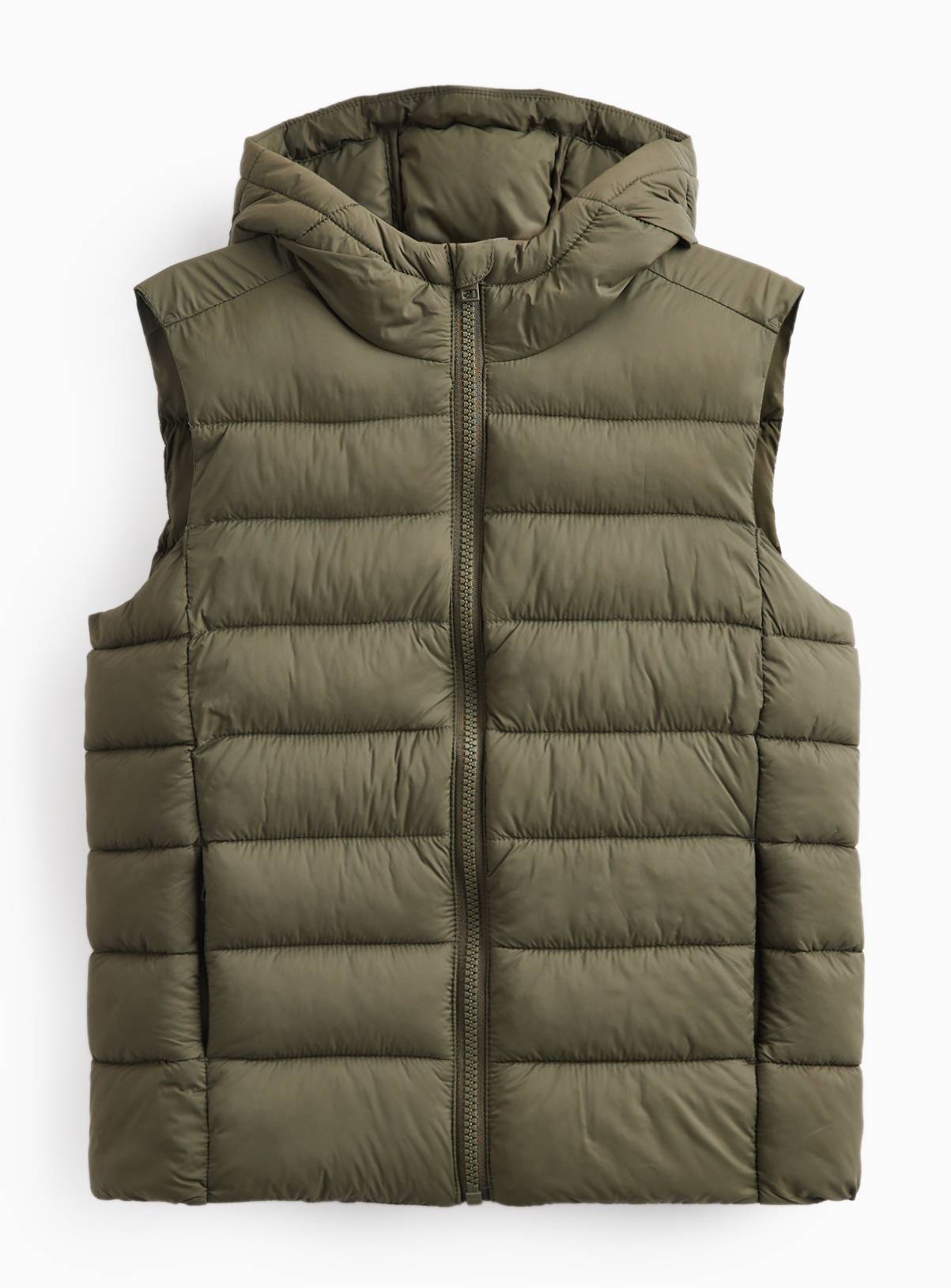 Khaki Hooded Puffer Gilet 11-12 years - Image 1