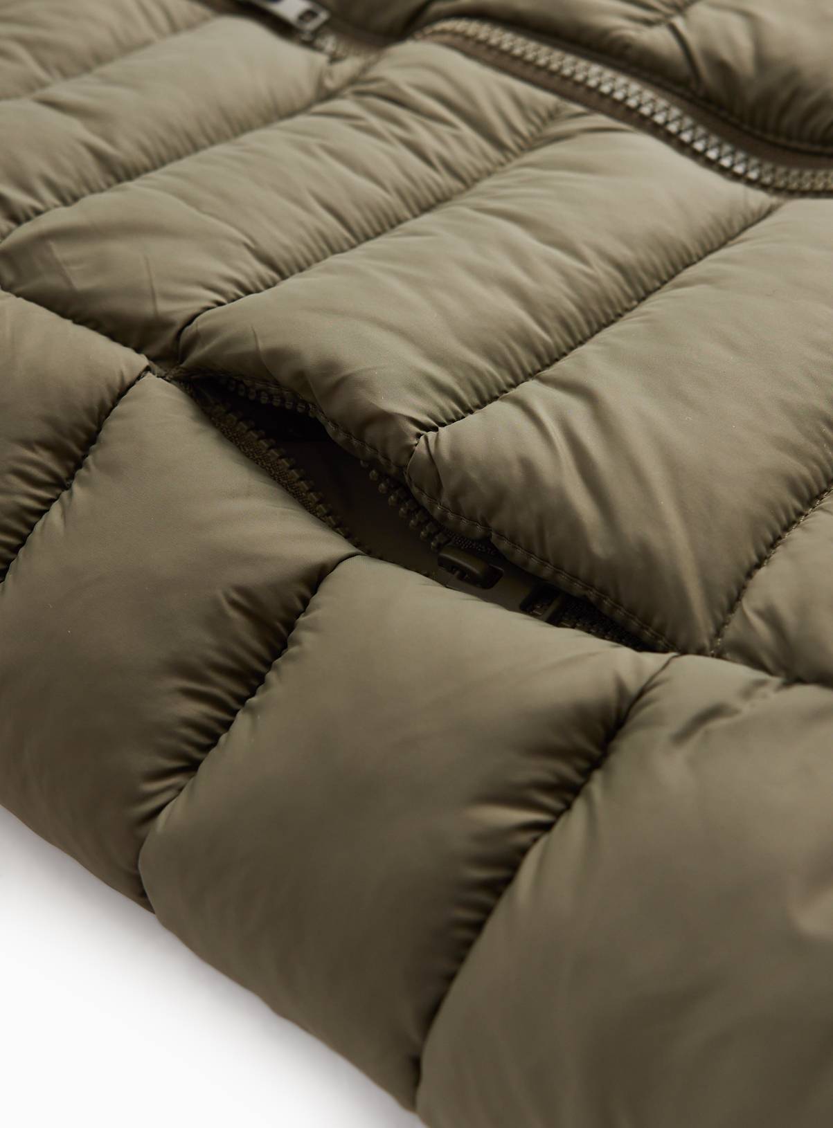 Khaki Hooded Puffer Gilet 11-12 years - Image 3