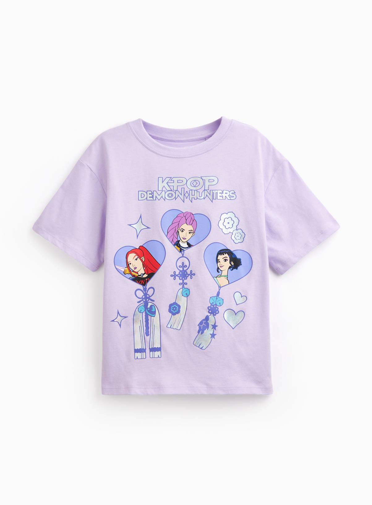 Lilac KPop Demon Hunters Graphic T-Shirt 12 years - Image 1