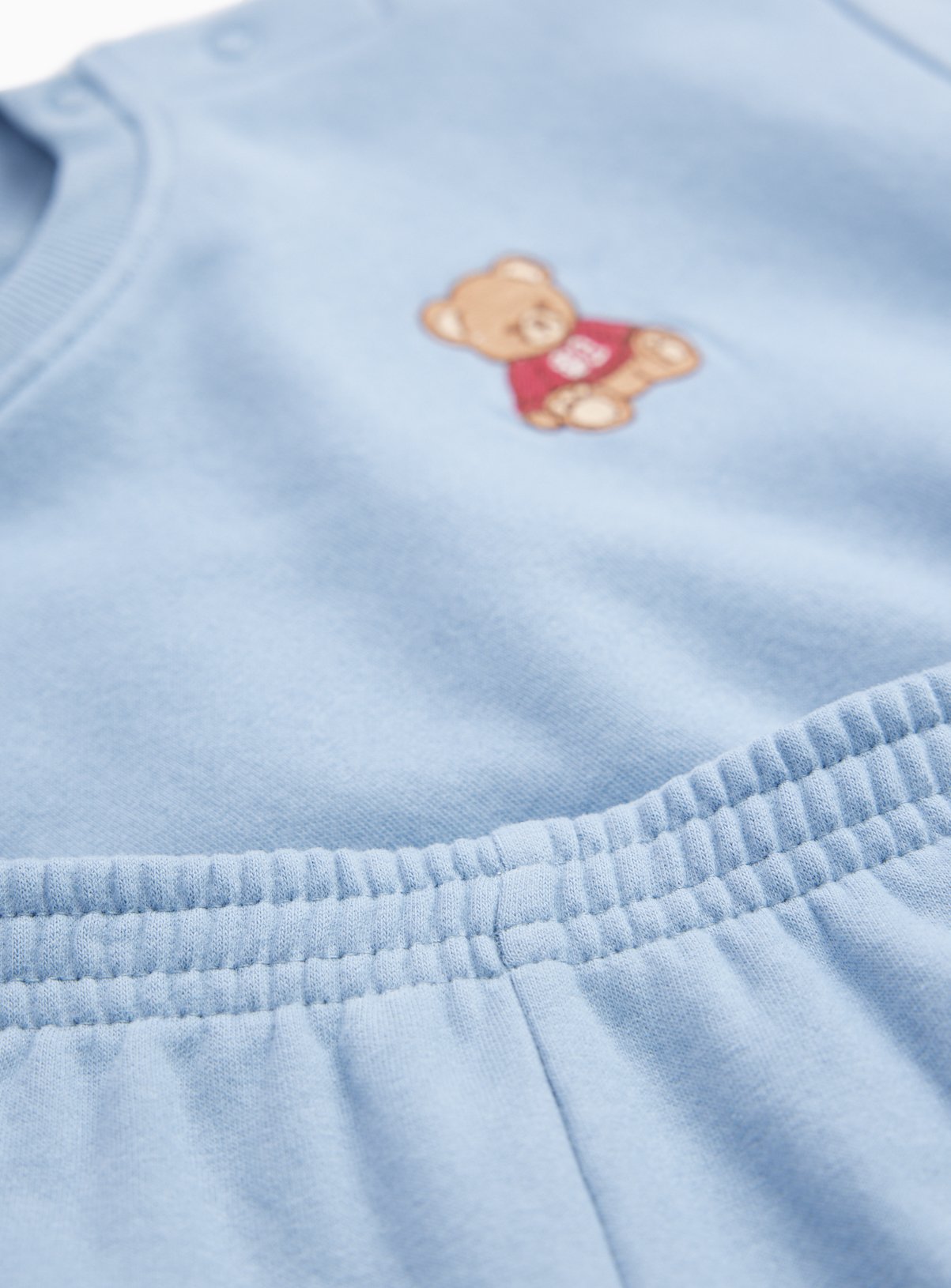 Blue Embroidered Bear Sweat Set 3-6 months - Image 2 thumbnail