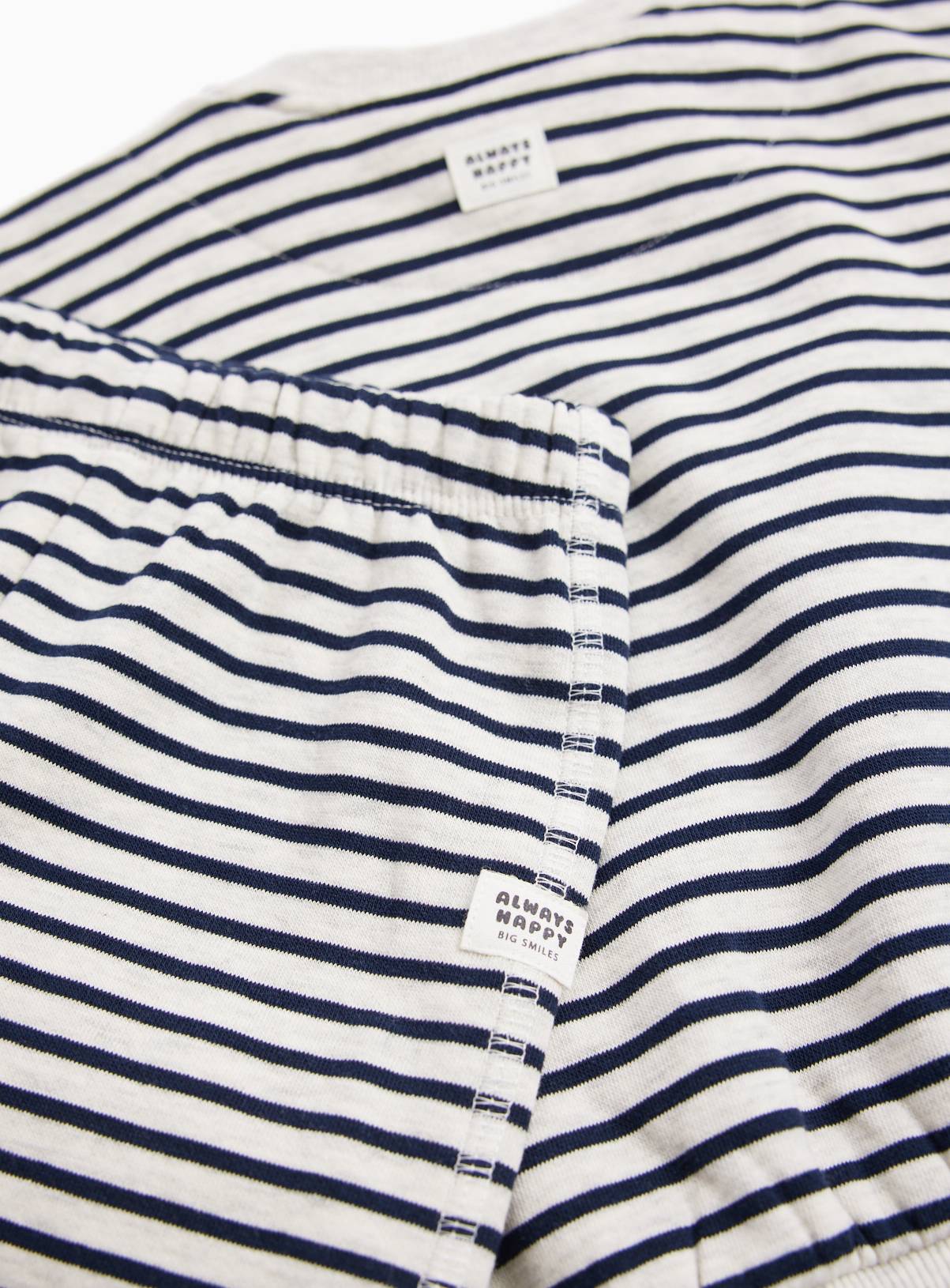 Grey Always Happy Stripe Sweatshirt & Jogger Set 18-24 months - Image 2