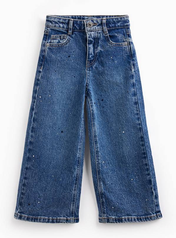 Blue Denim Wide Leg Pull-On Jean 9 years