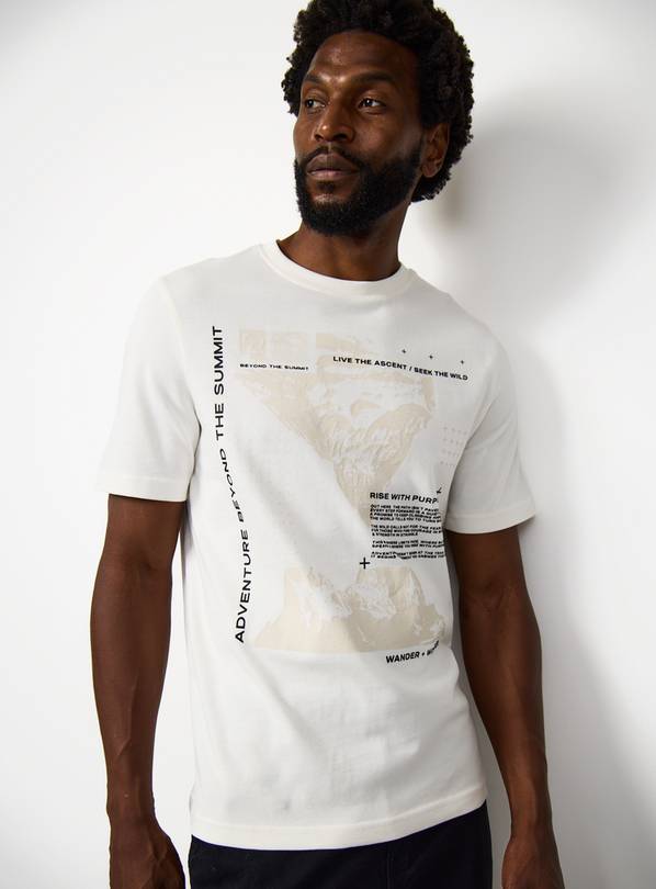 Cream Adventure Graphic T-Shirt XXXXL