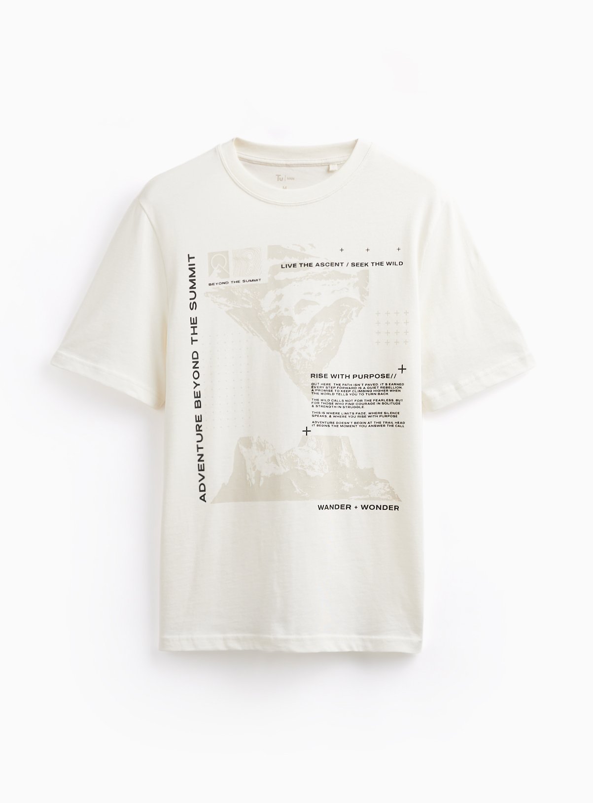 Cream Adventure Graphic T-Shirt XXXXL - Image 3 thumbnail