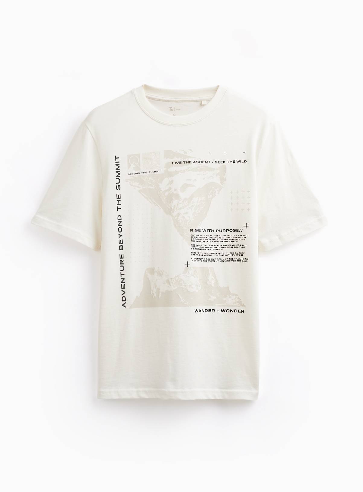 Cream Adventure Graphic T-Shirt XXXXL - Image 3