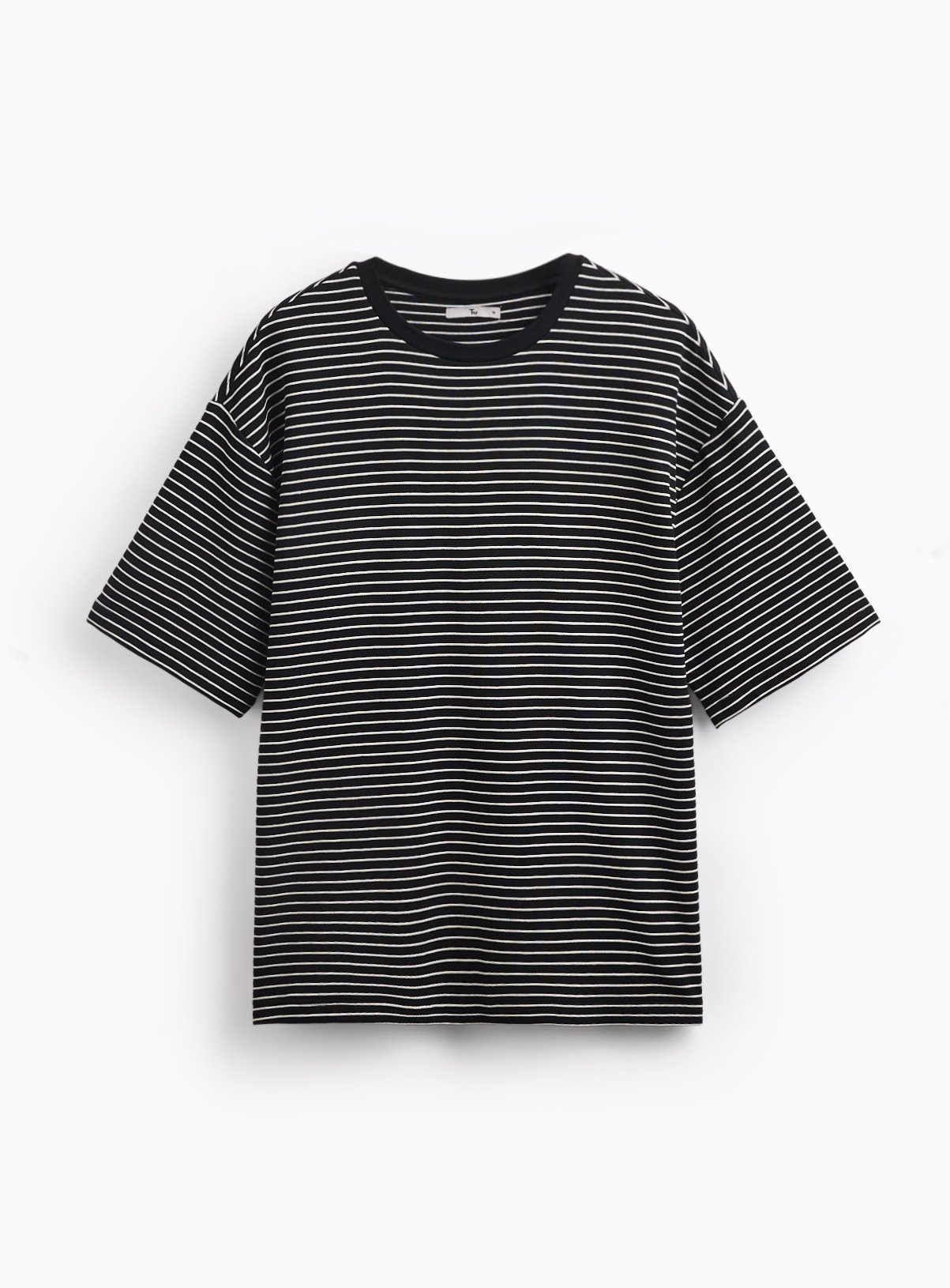 Mono Stripe Print Relaxed Fit T-Shirt XXL - Image 3 thumbnail
