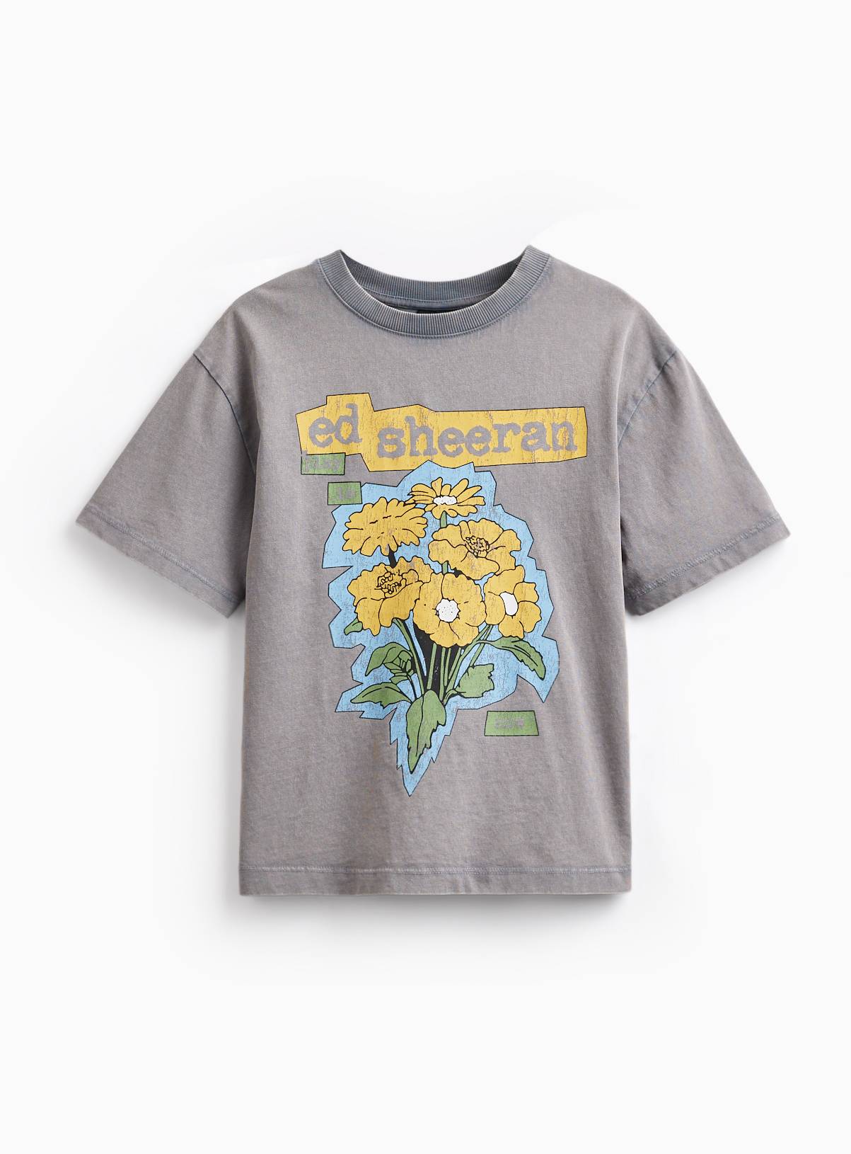 Ed Sheeran Grey Graphic Print T-Shirt 8 years - Image 1