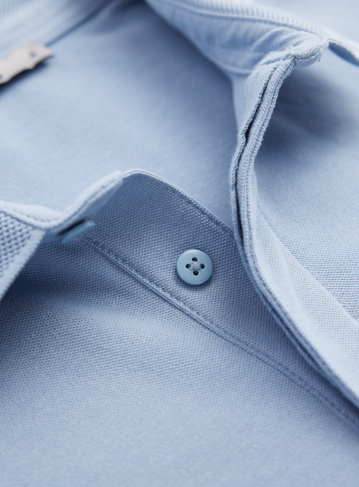Blue Tipped Collar Polo Shirt XXL - Image 4 thumbnail