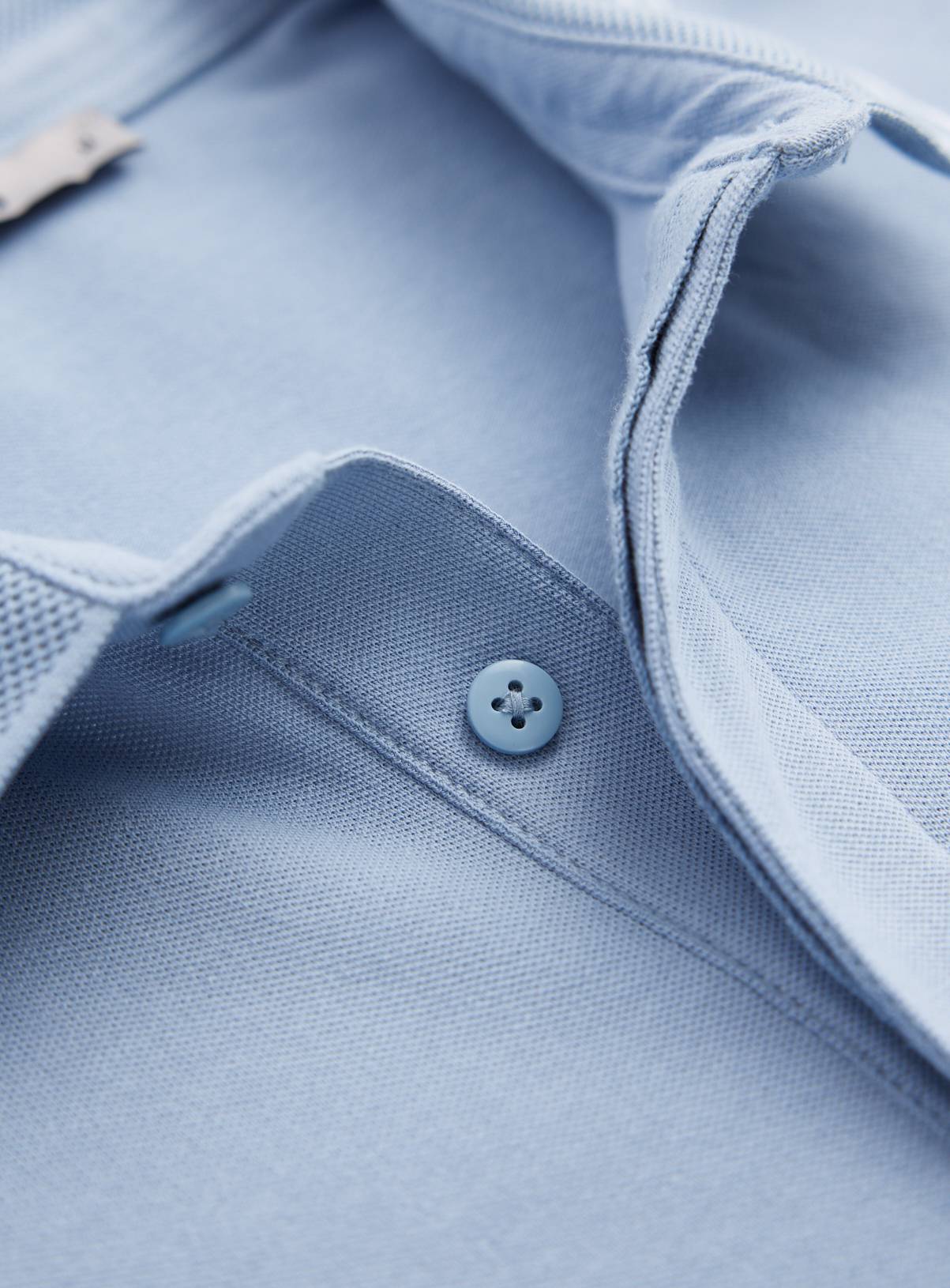 Blue Tipped Collar Polo Shirt XXL - Image 4