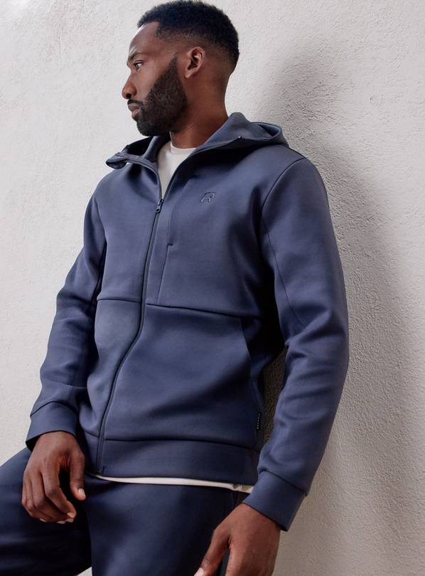 REAKTIV Blue Athleisure Zip Through Scuba Sweatshirt XL