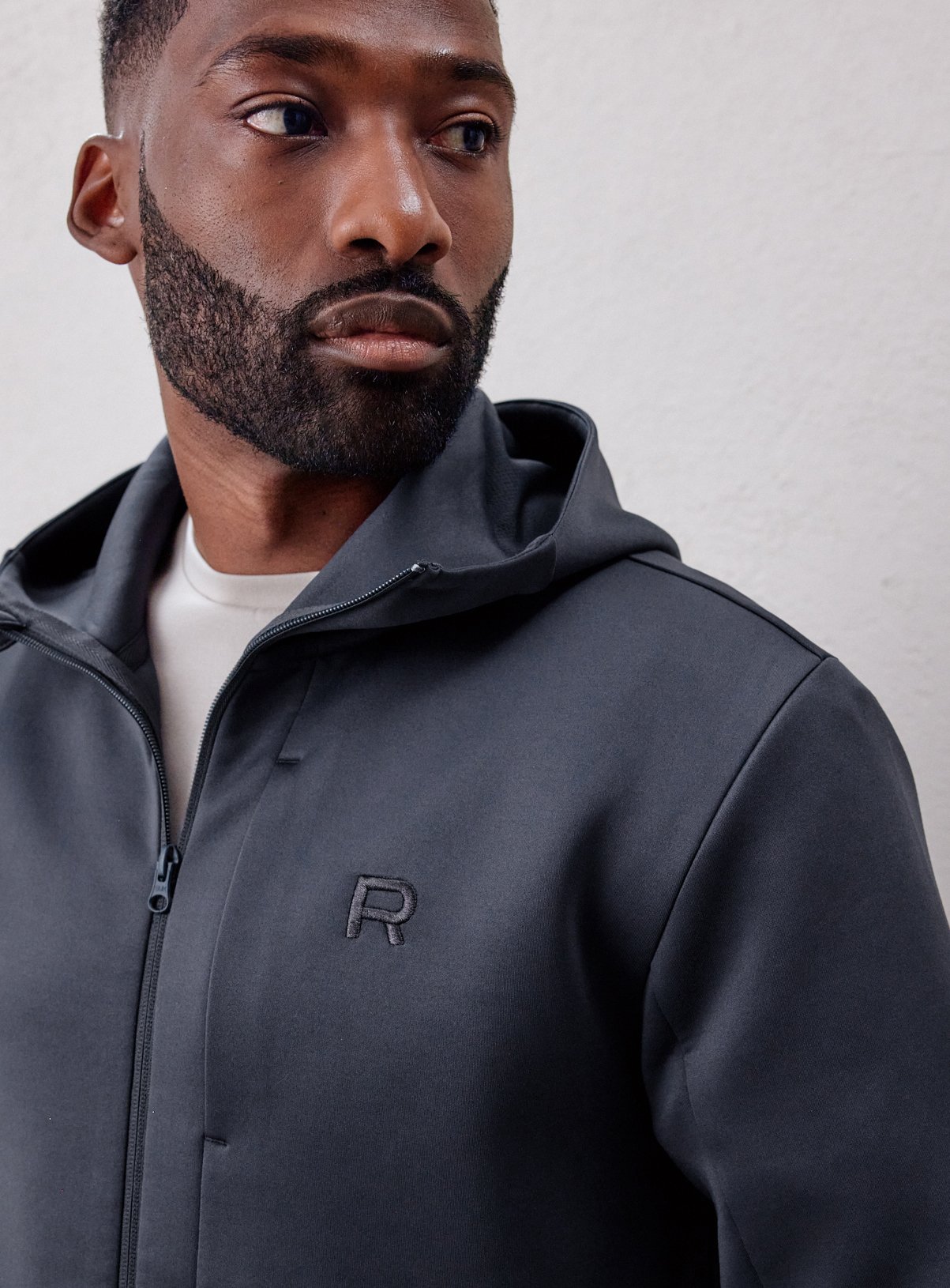 REAKTIV Charcoal Athleisure Zip Through Scuba Sweatshirt XL - Image 3 thumbnail