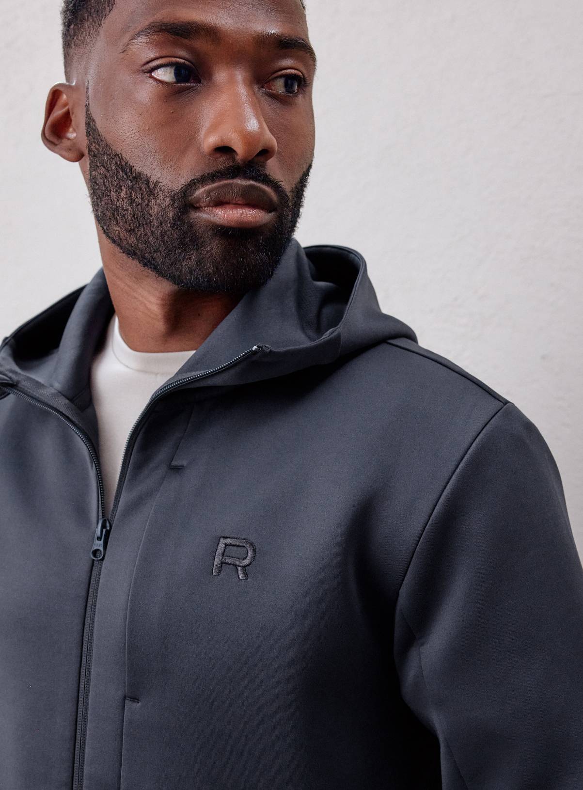 REAKTIV Charcoal Athleisure Zip Through Scuba Sweatshirt XL - Image 3