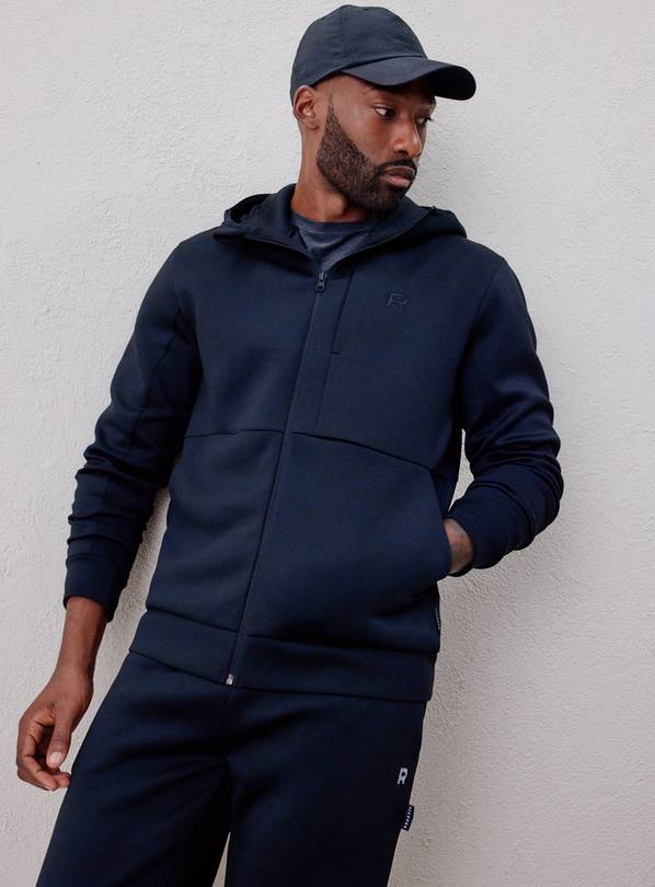 REAKTIV Navy Athleisure Zip Through Scuba Sweatshirt XXL
