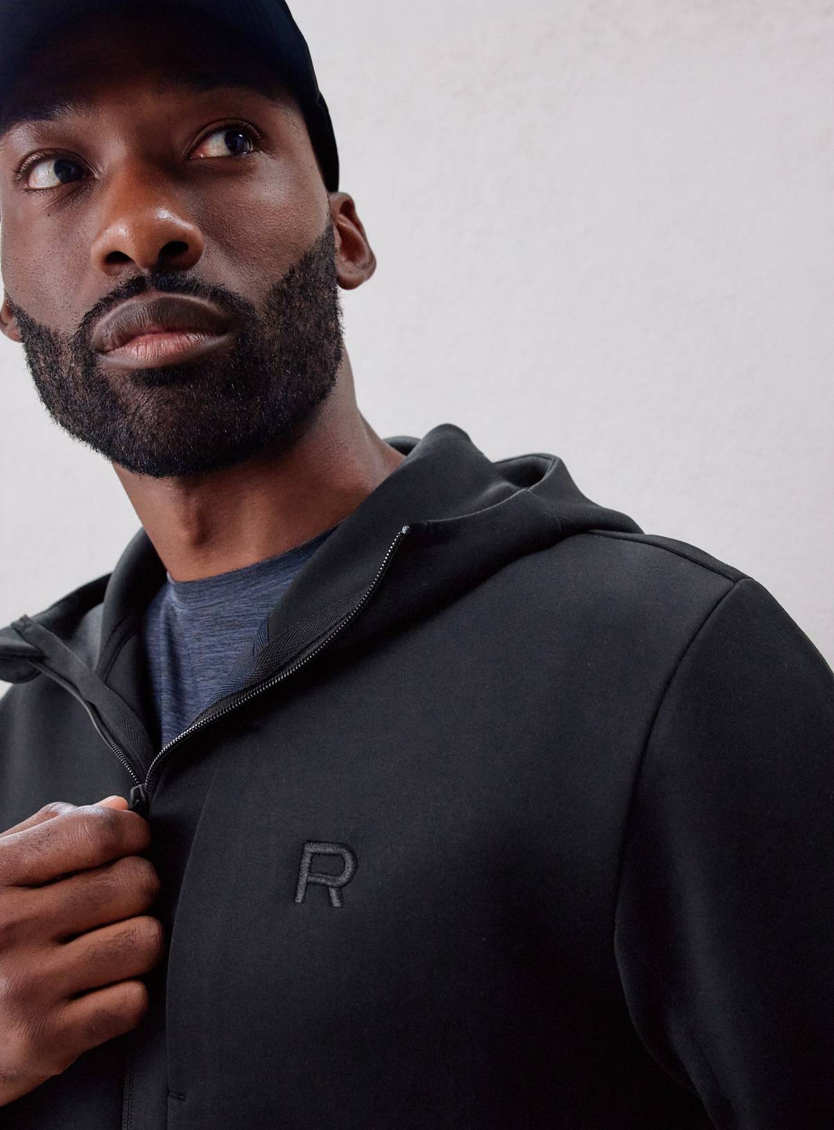 REAKTIV Black Athleisure Zip Through Scuba Sweatshirt XXL - Image 4