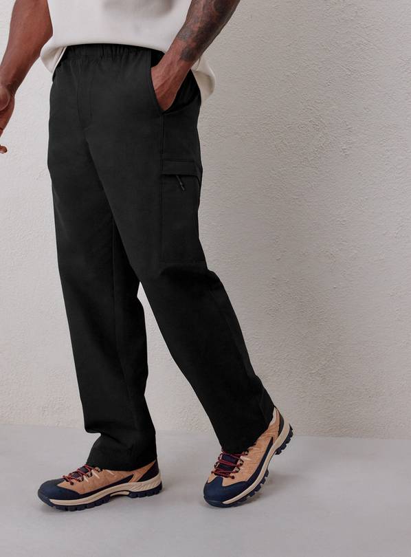 REAKTIV Black Athleisure Tech Trousers S