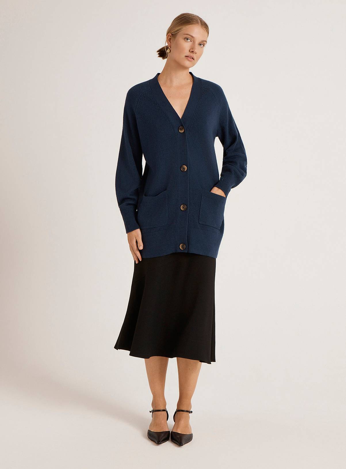 FINERY Mila Cardigan Navy 8 - Image 3