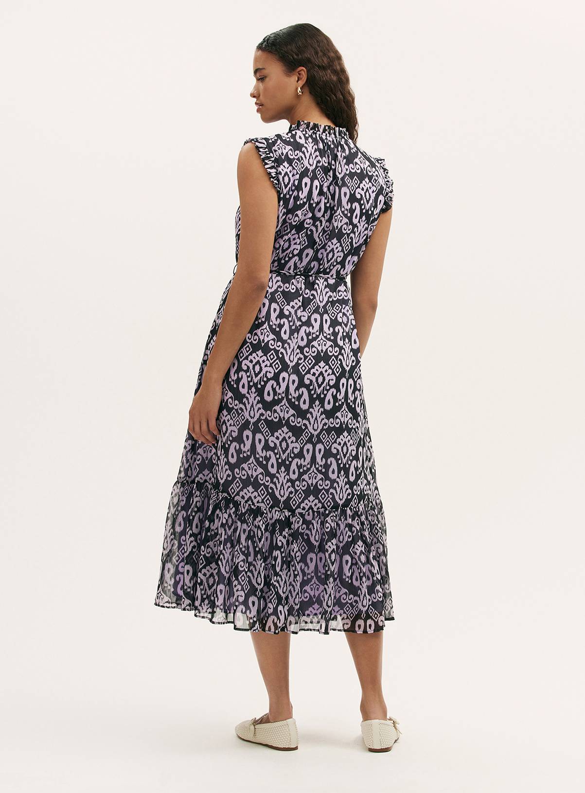 FINERY Rosalind Dress Lilac Ikat 12 - Image 4