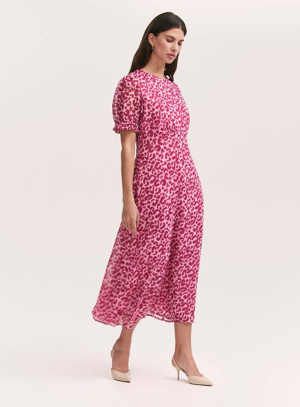 FINERY Mela Dress Pink Leopard 14