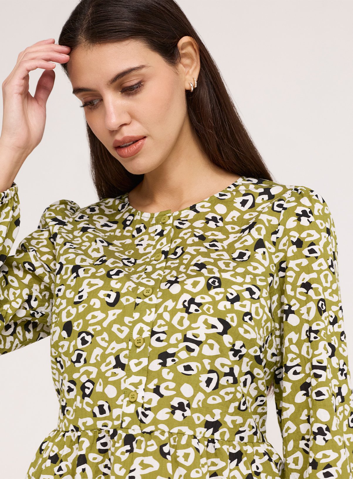 FINERY Bel Top Green Leopard 10 - Image 2 thumbnail