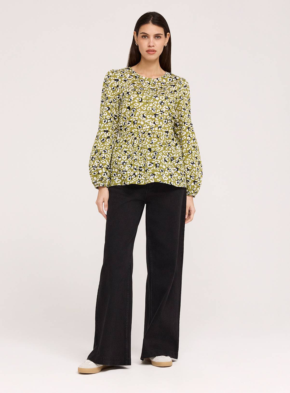 FINERY Bel Top Green Leopard 16 - Image 3
