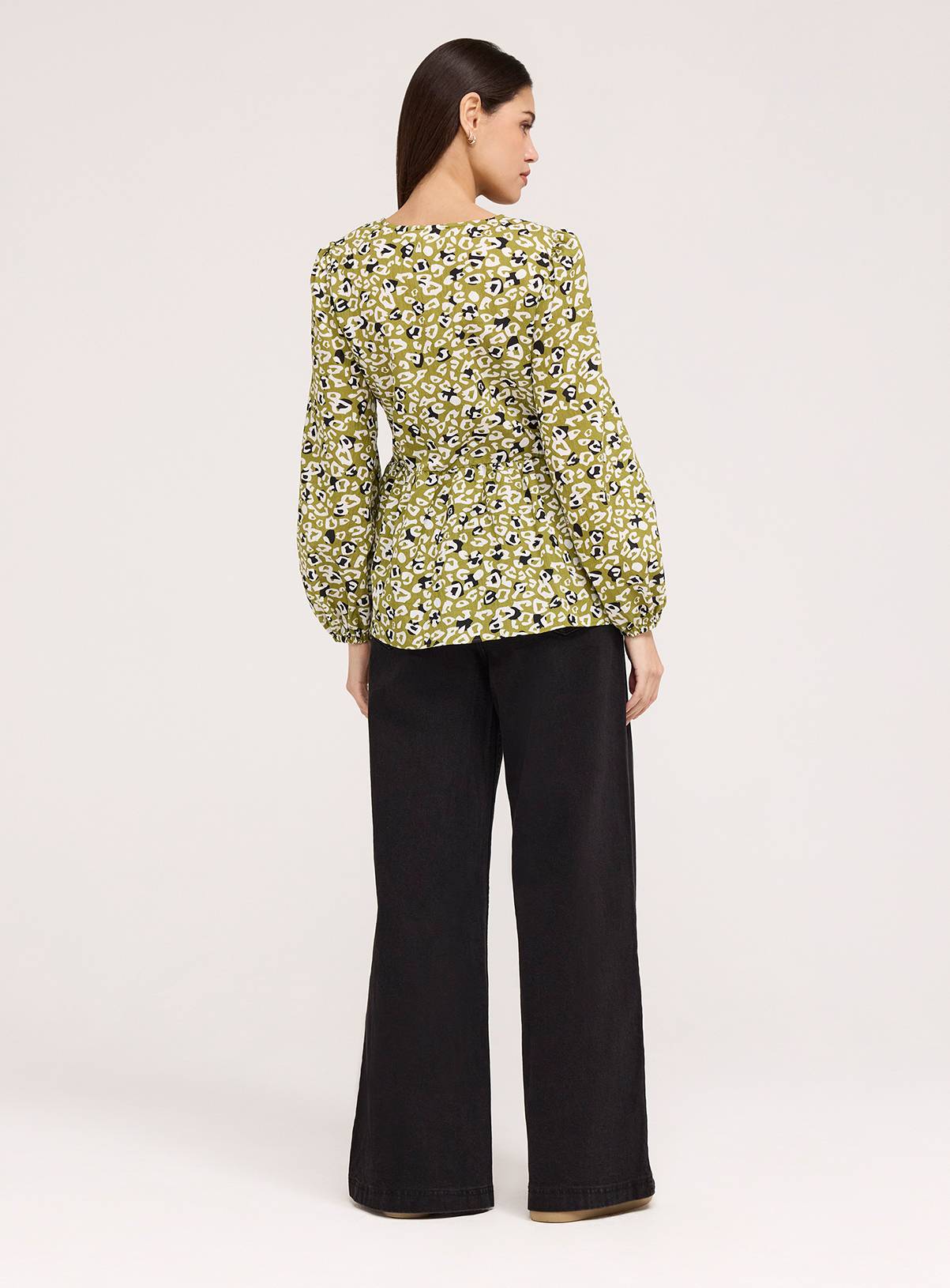 FINERY Bel Top Green Leopard 16 - Image 5