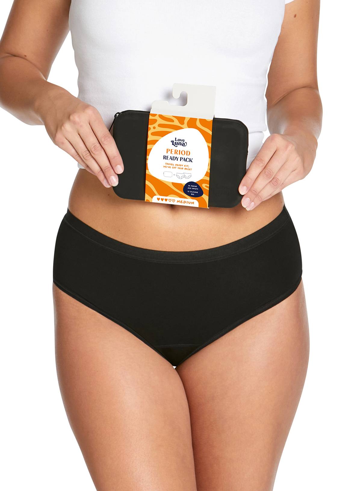 LOVE LUNA Ladies 2 Pair Pack Period Midi Ready Pack 16-18 - Image 1