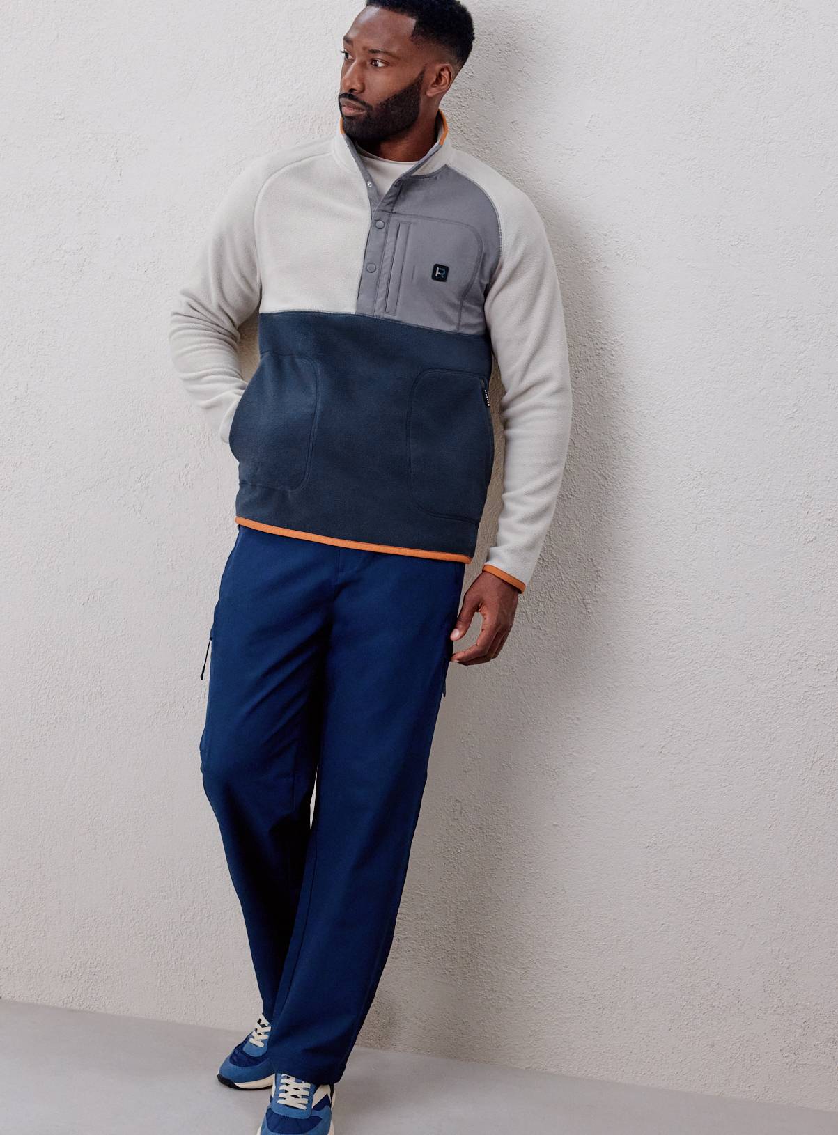 REAKTIV Cream Athleisure Colourblock Fleece M - Image 2