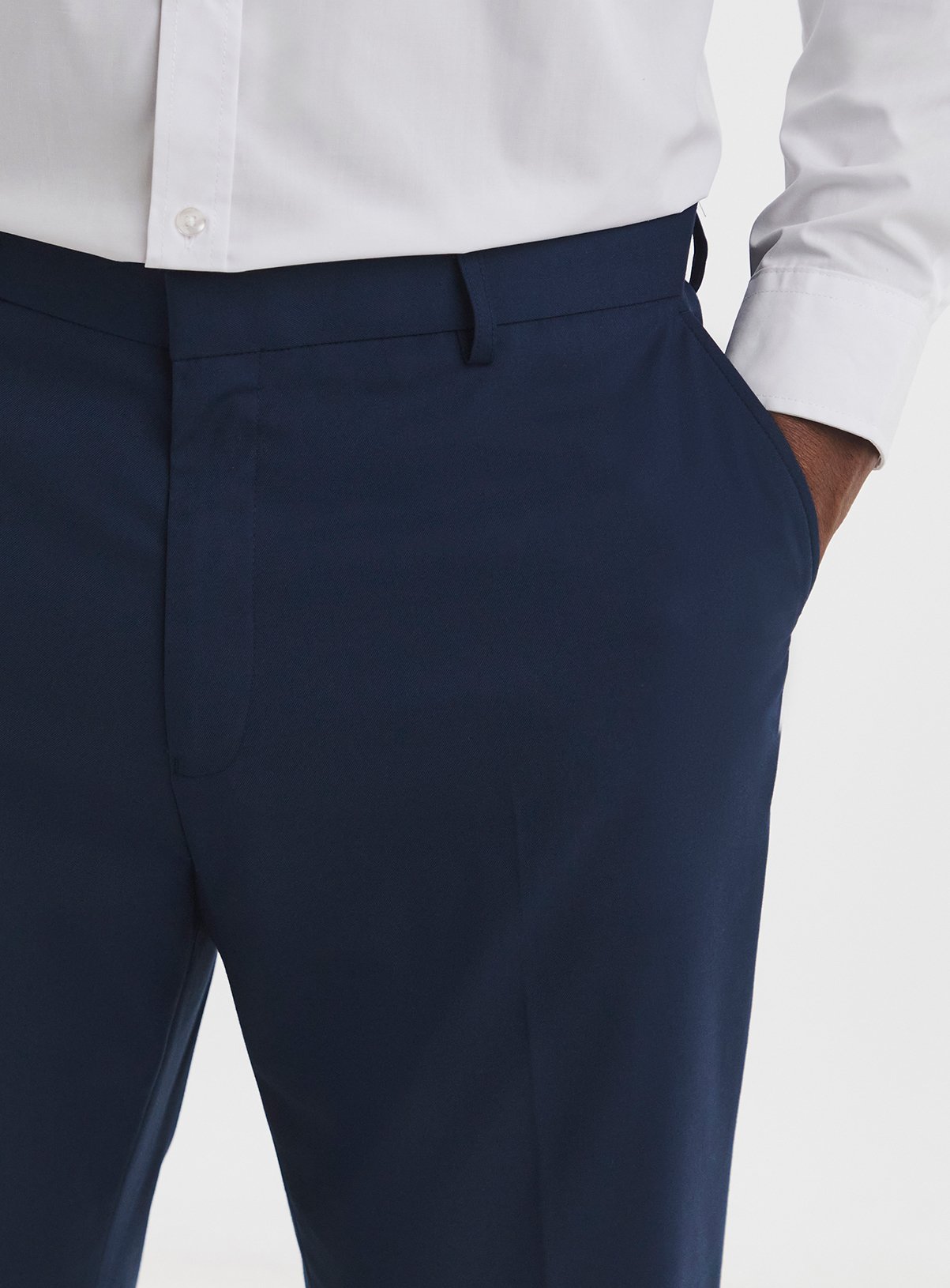 JACAMO James Regular Fit Stretch Suit Trouser Navy 48R - Image 4 thumbnail